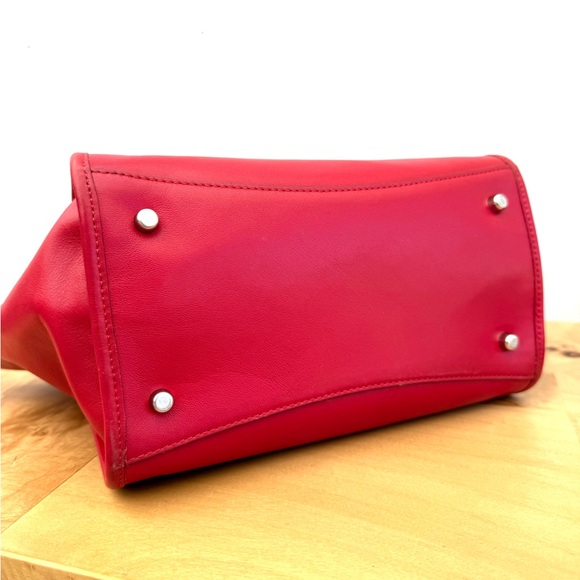 Coach Red Crossbody Crosby Carryall Leather Tote - Picture 6 of 8